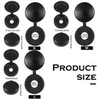 Hotop 100 Pieces Hinged Screw Cover Caps Plastic Shutter Fold Large  Black