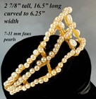 Antique French Diadem  Crown  Tiara  2  Huge Paste Pearl Gems  Made For  Wedding