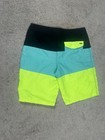 Hurley Boys Triple Threat Colorblock Board Shorts Tropical Twist Size 16