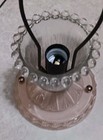Vintage Antique Art Deco Ceiling Light Lamp Fixture Glass Pink   Peachy
