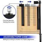 12 Inch Guillotine Paper Cutter  Heavy Duty Wood Guillotine Paper Trimmer For Ca