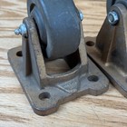 2 Antique Vintage Industrial Cart Cast Iron Brass Caster Wheels Usa- Bassick