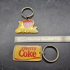 Vtg Coca-cola Metal Keychain Lot  cherry 