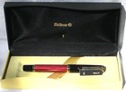 Pelikan R600 Roller Ball Pen Red   Black Gold Trim New In Box Product