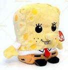 Ty Pluffies Spongebob Squarepants Nickelodeon 2011 New 7   20cm Rare Mwmt