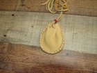 Deerskin Leather Medicine Bag  Native American Buckskin Necklace Pouch  3 