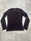 Jean s Paul Gaultier Mens T-shirt L Black Long Sleeve Crew Neck Jersey Logo Print