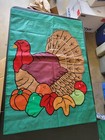 Large Garden Flag Thanksgiving Turkey Pumpkin Fall 39 5  X 28 5 