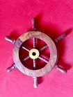 Ships Wheel  6  Solid Wood   Brass Center Hub  New  Best Price 