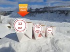50 Pcs 32oz Chinese White Take Out Paper Box Collapsible Noodle Food Container