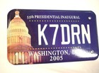 2005 Washington Dc 55 Presidential Inaugural Motorcycle License Plate K7drn