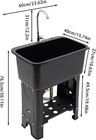 Utility Sink Utility Sink Laundry Tub With Faucet   Washboard Freestanding Sink