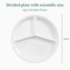 10  Melamine Divided Plates Set Of 4  Unbreakable Portion Control Dinner Plat   