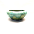 Vintage Green Drip Glaze Pottery Planter Bowl Ceramic Cachepot Mid Century Decor