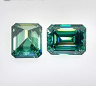 Natural Green Color 3 Ct Emerald Cut Lab Grown Loose Cvd Diamond Vvs1 Certified