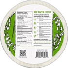 Soeos Rice Paper  White Rice Paper Wrappers  1 Pack  34 Sheets- round  22cm 
