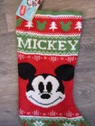 19  Disney Mickey Mouse Knit Christmas Holiday Stocking - Nwt