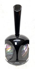 Paul Harrie Art Glass Perfume Bottle 6-sided Faceted Rainbow black Bin01 Ds36