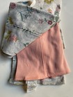 Carter   s Little Planet Baby Girl Burp Clothes 4 Pack Pink Gray Floral Print New