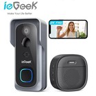 Iegeek 2k Doorbell Camera Wireless Video Doorbell With Chime Ringer  Pir Motion