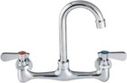 Wall Mount Kitchen Sink Faucet 8  Centers With 8  Hight Gooseneck Nozzle