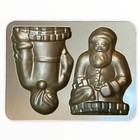 Nordic Ware Bronze 10 Cup 3d Vintage Santa Bundt Cake Pan