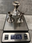 3 Sterling Silver Weighted Candle Stick Holders 1-national Silver Co 396 Grams