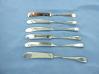 Vintage  Sterling Silver Set Of Six Old English Butter Spreaders sheffield 1933 