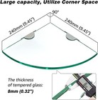 Corner Glass Shower Caddy 2 Pack 8mm-thick Tempered Glass Shelf No Drilling Wall