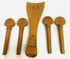 Set Of 4 Boxwood Pegs 1 Boxwood Chinrest 4 4 Violins Musical Graded  Violin Wood
