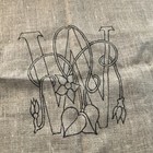 Difranza Designs Vtg Rug Hooking Printed  Canvas   w   Linen   22  X 24 