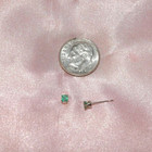 3mm Square Emerald Stud Earrings In Sterling Silver App   30 Ct 