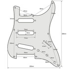 New 1-ply S s s Pickguard For  57 Fender Stratocaster strat   8-holes - Parchment
