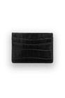 Leather Slim Card Holder Wallet For Men - Black