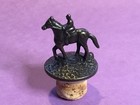 Blanton   s Bourbon Whiskey Letter B Cork Bottle Stopper Race Horse Jockey    b   