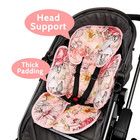 Pink Infant Car Seat Head Body Support Pillow  2-in-1 Reversible Carseat Insert 