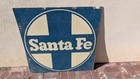 Vintage 3-foot Santa Fe Masonite Or Fiberglass Logo Railroad Sign Truck Trailer