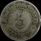 Peru    1879    5 Centavos    Vf Details Environmental Damage    Km 197