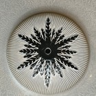 Vtg Art Deco Snowflake 16  Round Ceiling Light Glass Shade Fixture Cover Atomic
