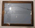 Vintage Old Bushmills Irish Whiskey Mirror W  Wooden Framed 