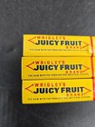 Vintage Lot Of 3 Packs Wrigley   s Juicy Fruit Chewing Gum Unopened Made In Usa 