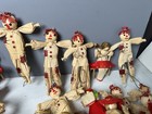 Vintage Huge Lot 30   Corn Husk Dolls Handmade Christmas Ornaments 3    To 8   