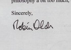 Robin Olds - Typed Letter Signed 01 19 2002