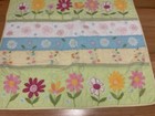 Pottery Barn Kids Daisy Garden Flowers Quilt Quilted Crib Bedding 36x50