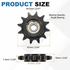 2pcs   50 Chain Idler Sprocket Type C 12mm Bore 5 8  Pitch 12 Tooth Tensioner