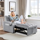 3-in-1 Convertible Futon Sofa Bed Chair Sleeper Chair Bed With Pull Out Bed