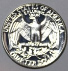1961-p Washington Quarter - Proof -  9979d - Stock Photo - Free Shipping