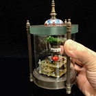 Antique Collection Exquisite Brass Glass Mechanical Clock
