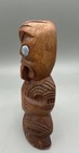 Vintage New Zealand Wooden Tiki M  ori Statue 5 5   