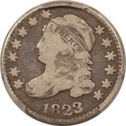 1823 2 Capped Bust Dime Large Es - Pcgs Vg-10  Tough